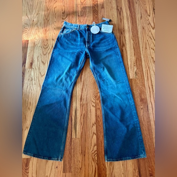 Chloe Pinatubo Premium Denim Wide Leg Jeans. Classic Blue W32 L29 -made in Italy - Picture 1 of 7
